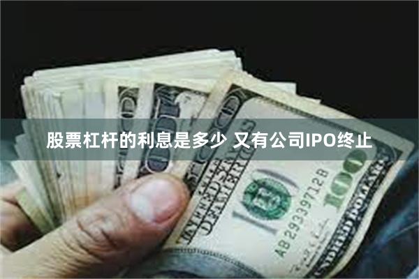 股票杠杆的利息是多少 又有公司IPO终止