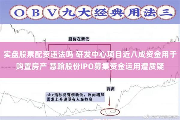 实盘股票配资违法吗 研发中心项目近八成资金用于购置房产 慧翰股份IPO募集资金运用遭质疑