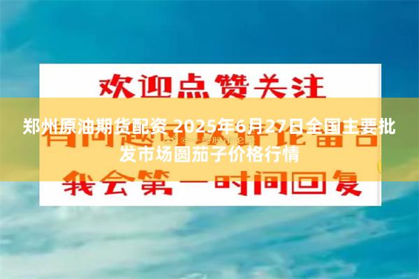 郑州原油期货配资 2025年6月27日全国主要批发市场圆茄子价格行情