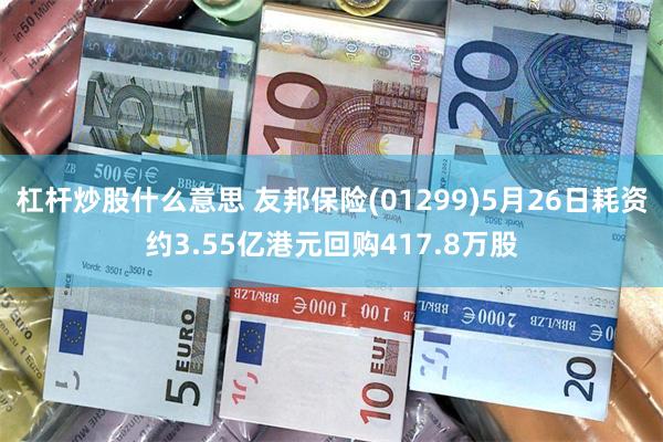 杠杆炒股什么意思 友邦保险(01299)5月26日耗资约3.55亿港元回购417.8万股