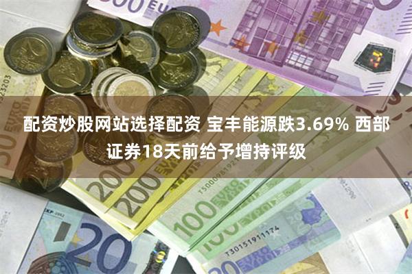 配资炒股网站选择配资 宝丰能源跌3.69% 西部证券18天前给予增持评级