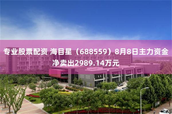 专业股票配资 海目星（688559）8月8日主力资金净卖出2989.14万元